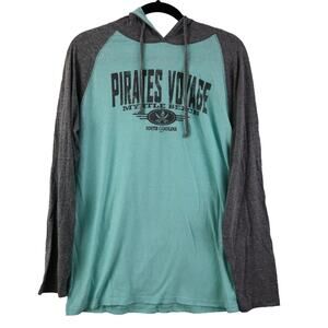 BCA Pirates Voyage Women's Long Sleeve T-Shirt With Hood Size Large